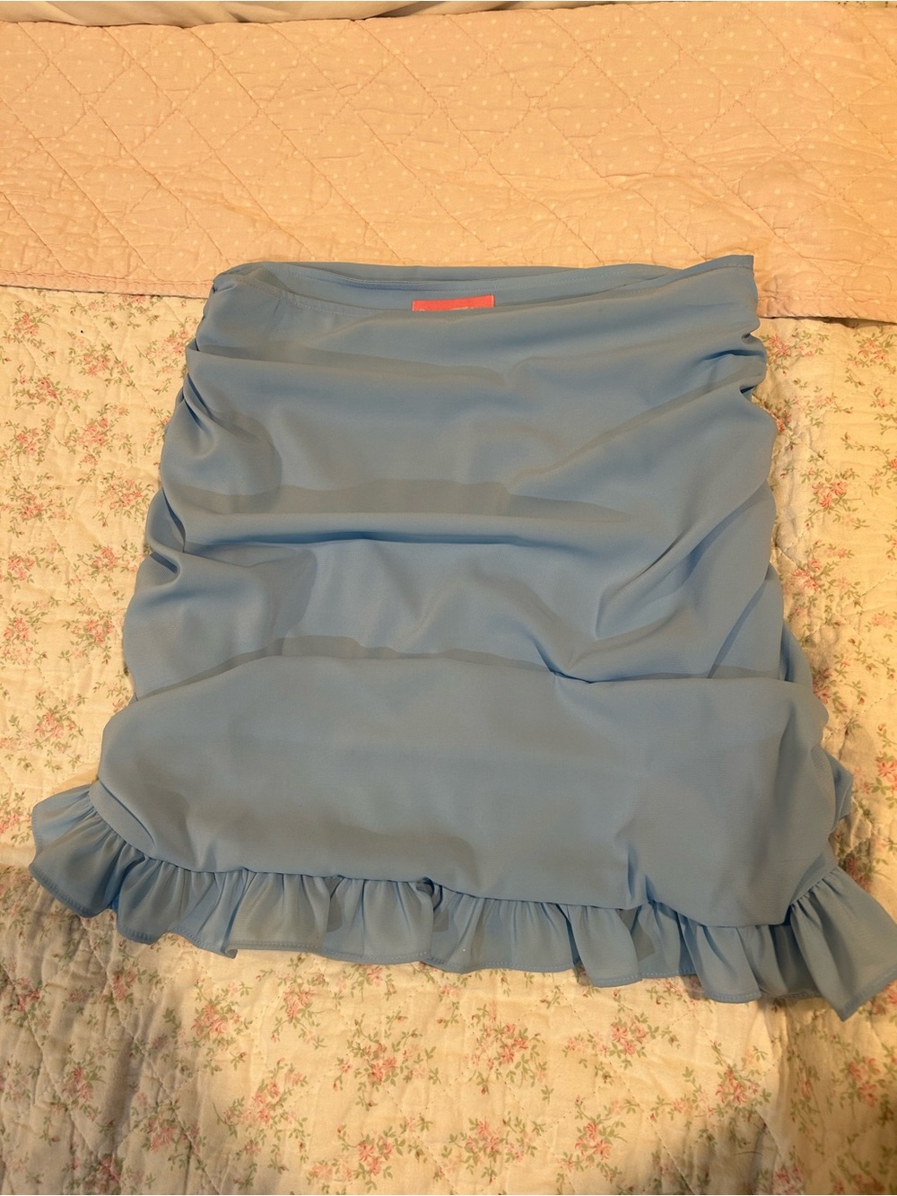 Sugar Thrillz Light Blue Ruffled Hem Women's Skirt